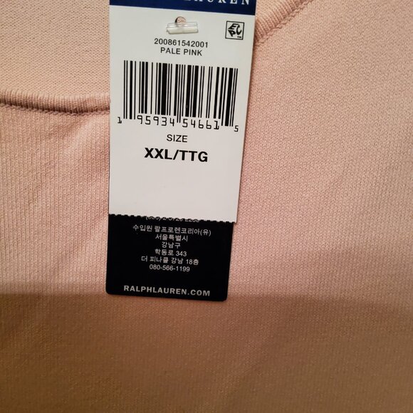 NWT LAUREN Ralph Lauren Size XXL Pale Pink Knit Dress - Picture 3 of 7